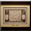 A07. Framed antique map of Asia. 